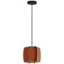 1_WEP Collection Alba 26 10.25"W Pendant Black Finish w/ Terracotta/Ash Shade