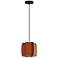 WEP Collection Alba 26 10.25"W Pendant Black Finish w/ Terracotta/Ash Shade