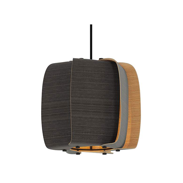 Image 2 WEP Collection Alba 26 10.25"W Pendant Black Finish with Ebony/Ash Shade more views