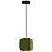 WEP Collection Alba 26 10.25"W Pendant Black Finish with Green/Ash Shade