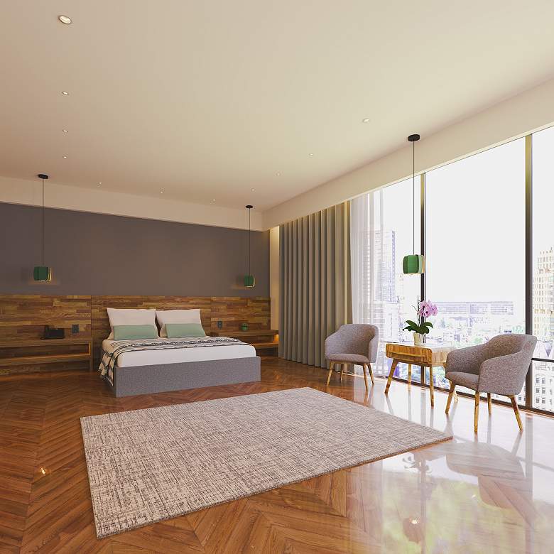 Image 2 WEP Collection Alba 26 10.25"W Pendant Black Finish with Green/Ash Shade more views