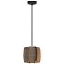 1_WEP Collection Alba 26 10.25"W Pendant Black Finish with Grey Oak/Ash Shade