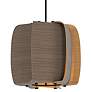 2_WEP Collection Alba 26 10.25"W Pendant Black Finish with Grey Oak/Ash Shade more views