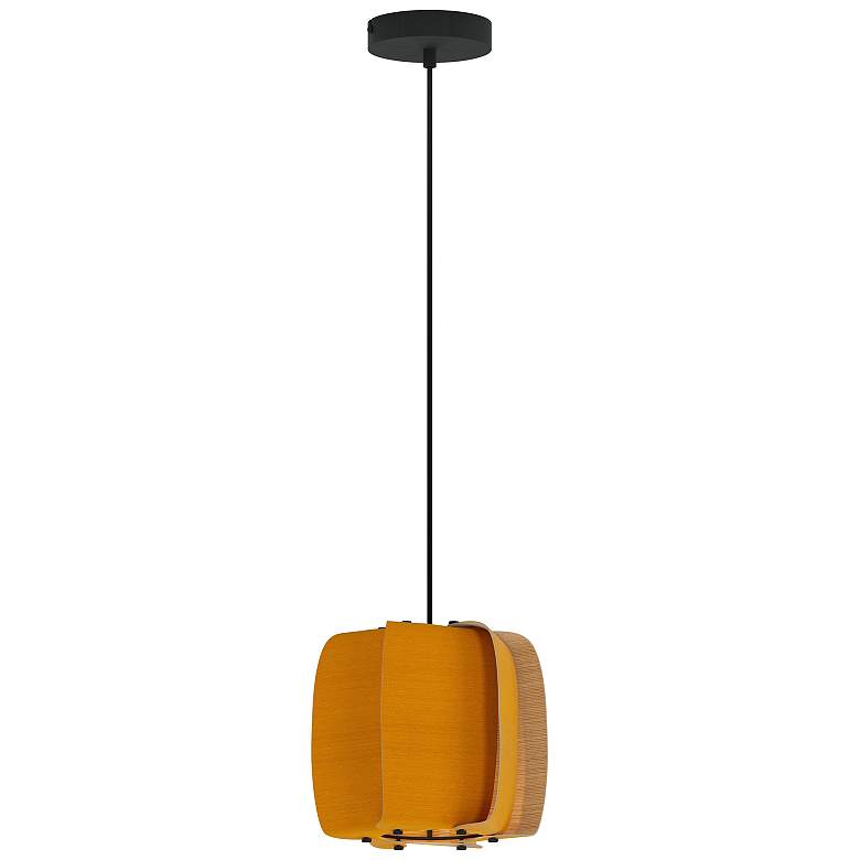 Image 1 WEP Collection Alba 26 10.25"W Pendant Black Finish with Ocher/Ash Shade