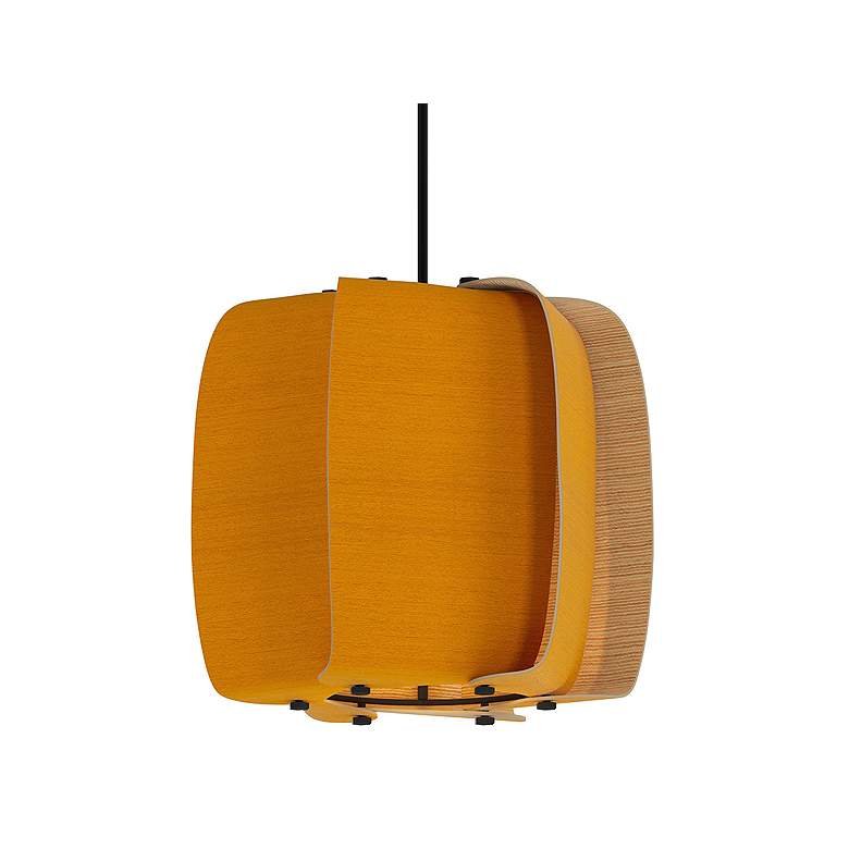 Image 2 WEP Collection Alba 26 10.25"W Pendant Black Finish with Ocher/Ash Shade more views