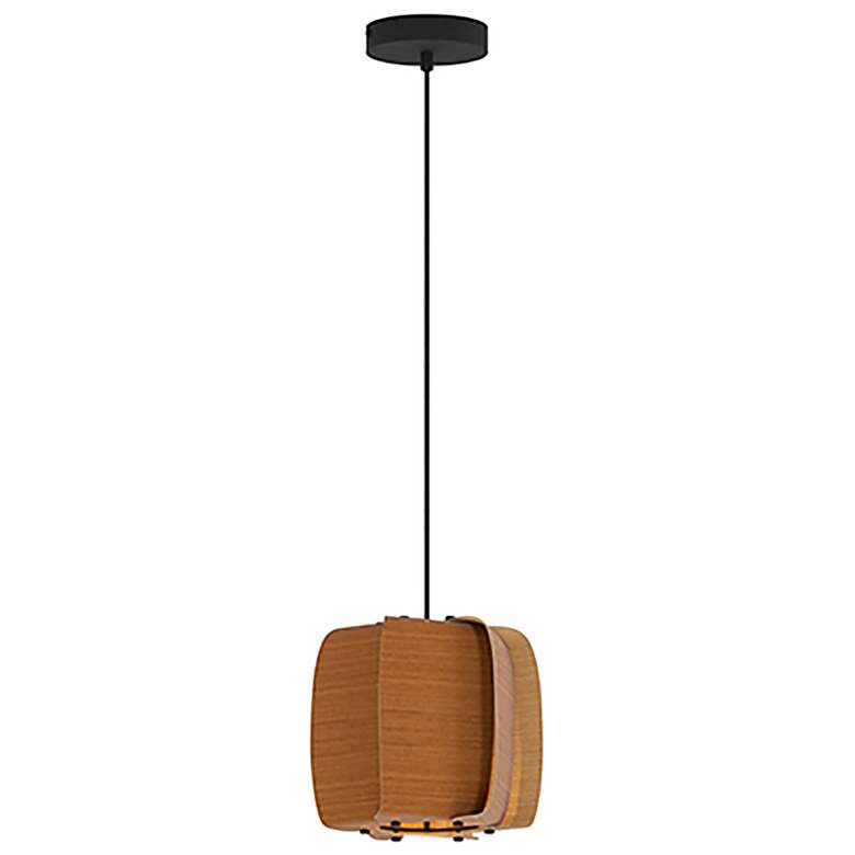 Image 1 WEP Collection Alba 26 10.25"W Pendant Black Finish with Petiribi/Ash Shade