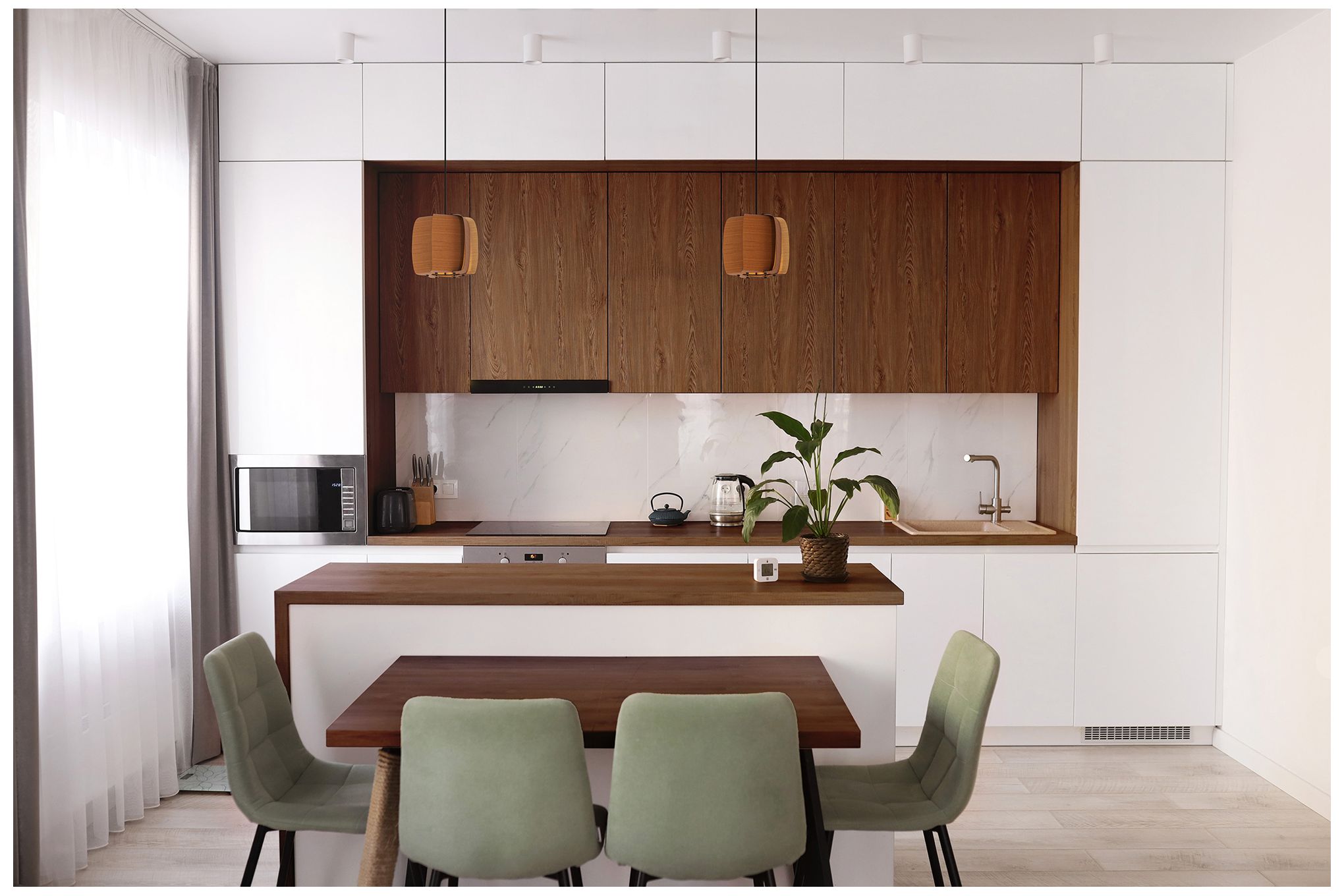 Image 3 WEP Collection Alba 26 10.25"W Pendant Black Finish with Petiribi/Ash Shade more views