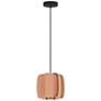 1_WEP Collection Alba 26 10.25"W Pendant Black Finish with Rose/Ash Shade