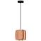 WEP Collection Alba 26 10.25"W Pendant Black Finish with Rose/Ash Shade