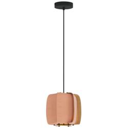 WEP Collection Alba 26 10.25"W Pendant Black Finish with Rose/Ash Shade