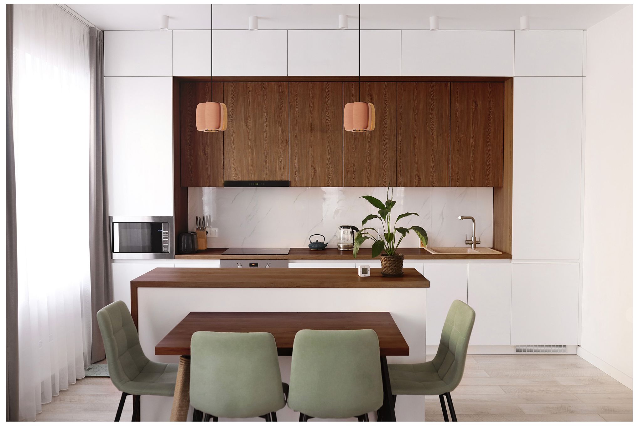 Image 3 WEP Collection Alba 26 10.25"W Pendant Black Finish with Rose/Ash Shade more views