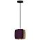 WEP Collection Alba 26 10.25"W Pendant Black Finish with Violet/Ash Shade