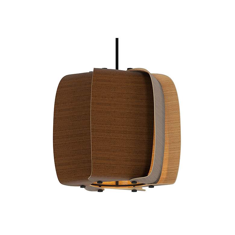 Image 2 WEP Collection Alba 26 10.25"W Pendant Black Finish with Wenge/Ash Shade more views