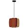 WEP Collection Alba 40 15.75"W Pendant Black Finish w/ Teracotta/Ash Shade