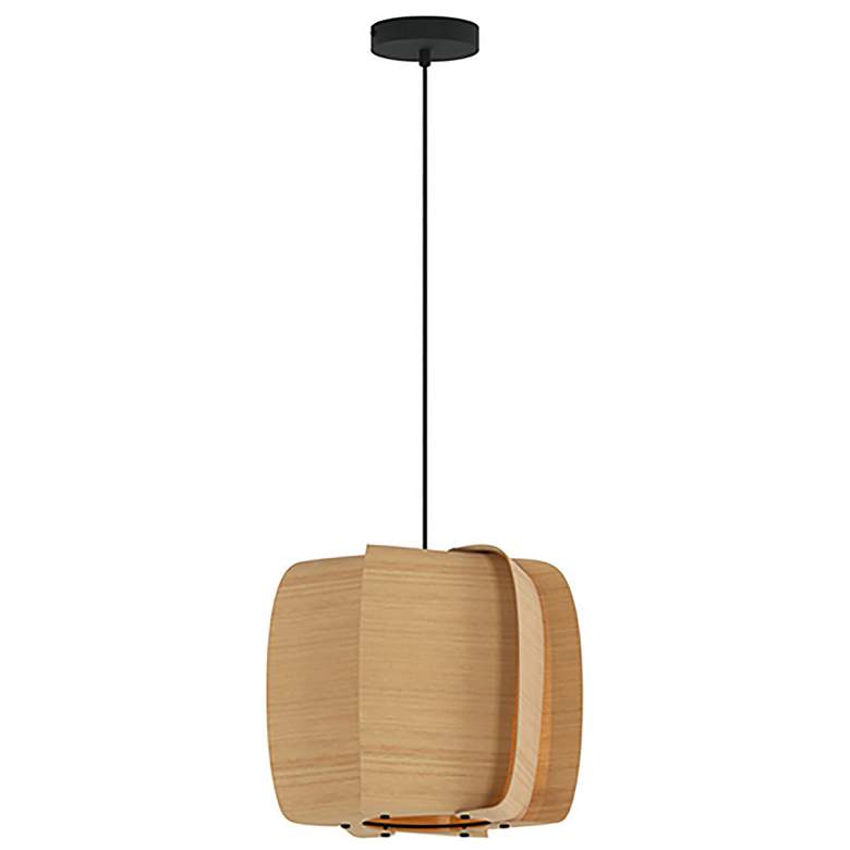 Image 1 WEP Collection Alba 40 15.75"W Pendant Black Finish with Ash Shade