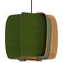 2_WEP Collection Alba 40 15.75"W Pendant Black Finish with Green/Ash Shade more views