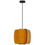 1_WEP Collection Alba 40 15.75"W Pendant Black Finish with Ocher/Ash Shade