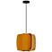 WEP Collection Alba 40 15.75"W Pendant Black Finish with Ocher/Ash Shade