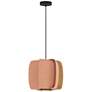 1_WEP Collection Alba 40 15.75"W Pendant Black Finish with Rose/Ash Shade