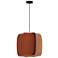 WEP Collection Alba 54 21.25"W Pendant Black Finish w/ Terracotta/Ash Shade