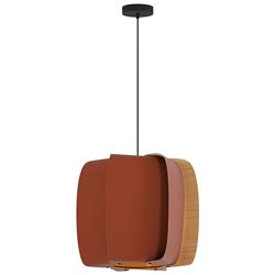 WEP Collection Alba 54 21.25"W Pendant Black Finish w/ Terracotta/Ash Shade