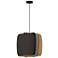 WEP Collection Alba 54 21.25"W Pendant Black Finish with Ebony/Ash Shade