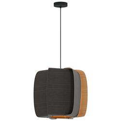 WEP Collection Alba 54 21.25"W Pendant Black Finish with Ebony/Ash Shade