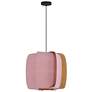 WEP Collection Alba 54 21.25"W Pendant Black Finish with Rose/Ash Shade