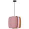 WEP Collection Alba 54 21.25"W Pendant Black Finish with Rose/Ash Shade