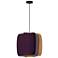 WEP Collection Alba 54 21.25"W Pendant Black Finish with Violet/Ash Shade