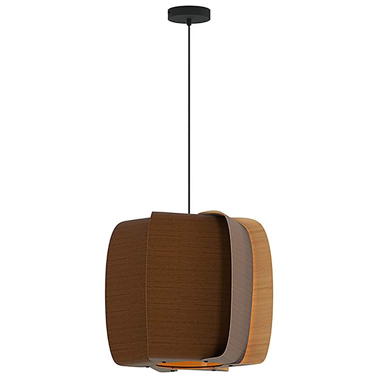 Image 1 WEP Collection Alba 54 21.25"W Pendant Black Finish with Wenge/Ash Shade