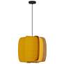 WEP Collection Alba 54 21.25"W Pendant Black Finish with Yellow/Ash Shade