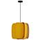 WEP Collection Alba 54 21.25"W Pendant Black Finish with Yellow/Ash Shade
