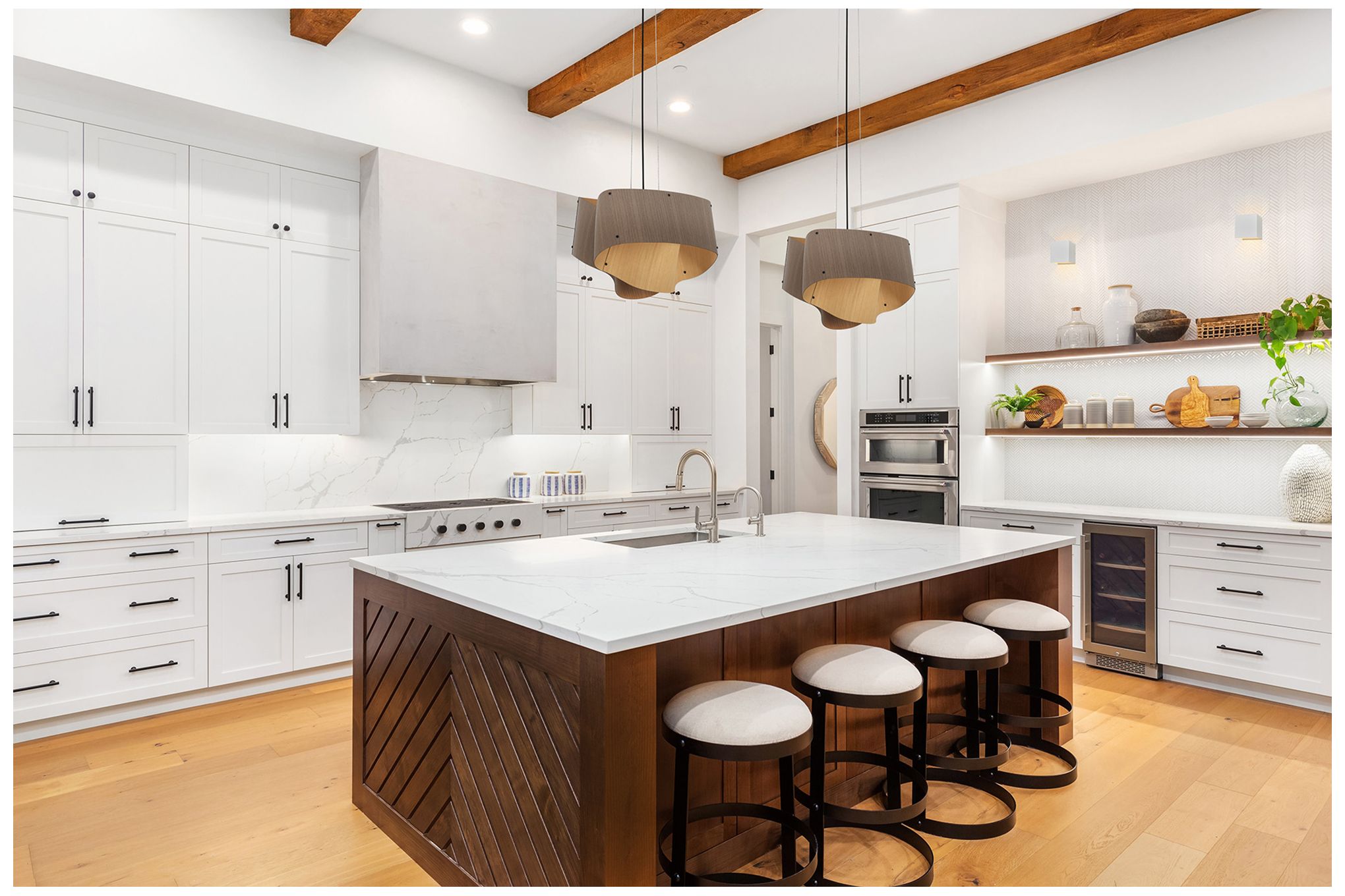 Image 2 WEP Collection Carlotta 45 16.9" Wide Pendant Grey Oak more views