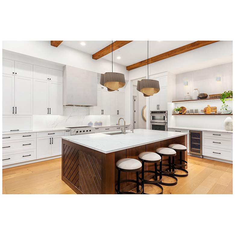 Image 2 WEP Collection Carlotta 45 16.9" Wide Pendant Grey Oak more views