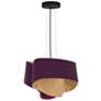 1_WEP Collection Carlotta 45 16.9" Wide Pendant Violet