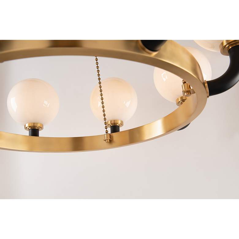 Image 5 Werner 12 Light Pendant Aged Brass/Black more views