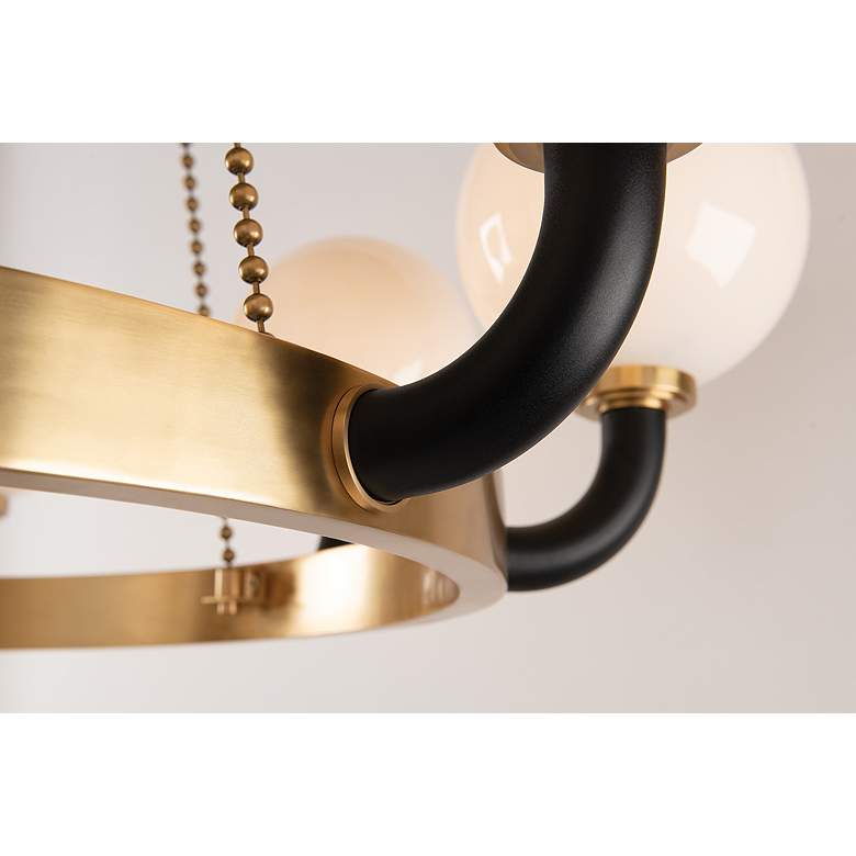 Image 6 Werner 12 Light Pendant Aged Brass/Black more views