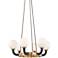 Werner 34 1/2" Wide Aged Brass and Black 6-Light Chandelier