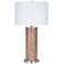 Wescott Oak Wood Column LED Table Lamp