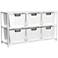 Wesla 43 3/4" Wide White Metal Storage Shelf with 6 Bins