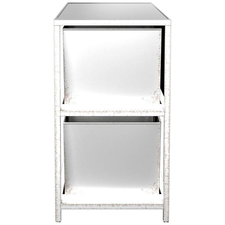 Image 7 Wesla 43 3/4" Wide White Metal Storage Shelf with 6 Bins more views