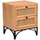 Weslan 17 3/4" Wide Natural Brown Wood 2-Drawer Nightstand