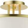 Wesley 16" Wide Satin Brass Semi-Flush Ceiling Light
