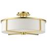 2_Wesley 19" Wide Satin Brass Drum Ceiling Light