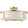 Wesley 19" Wide Satin Brass Drum Ceiling Light