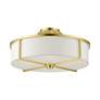 4_Wesley 19" Wide Satin Brass Drum Ceiling Light more views