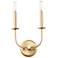 Wesley 2-Light 9" Wide Satin Brass Wall Sconce