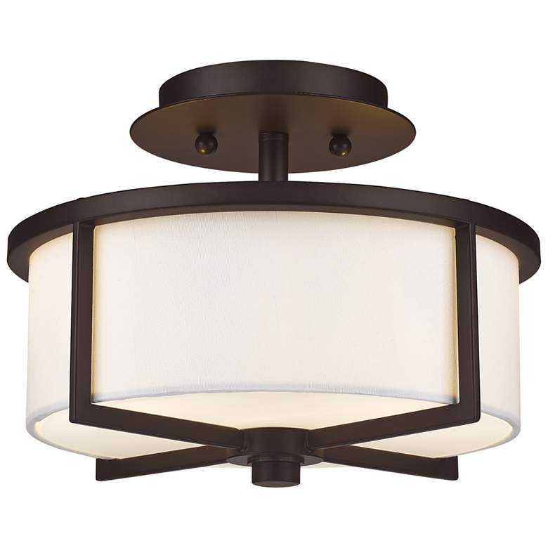 Image 1 Wesley 2 Light Bronze Ceiling Mount