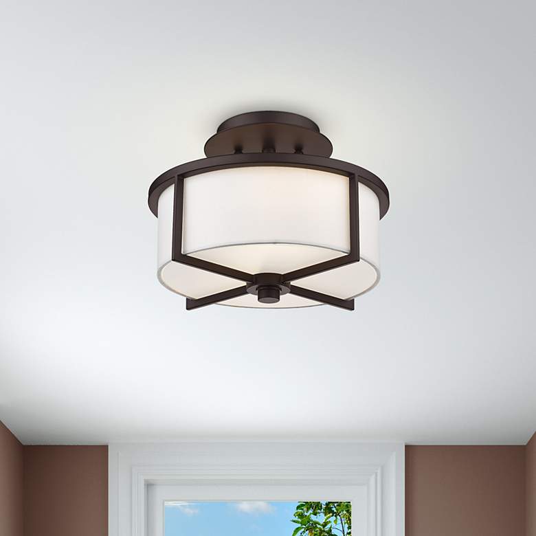 Image 1 Wesley 2 Light Bronze Ceiling Mount
